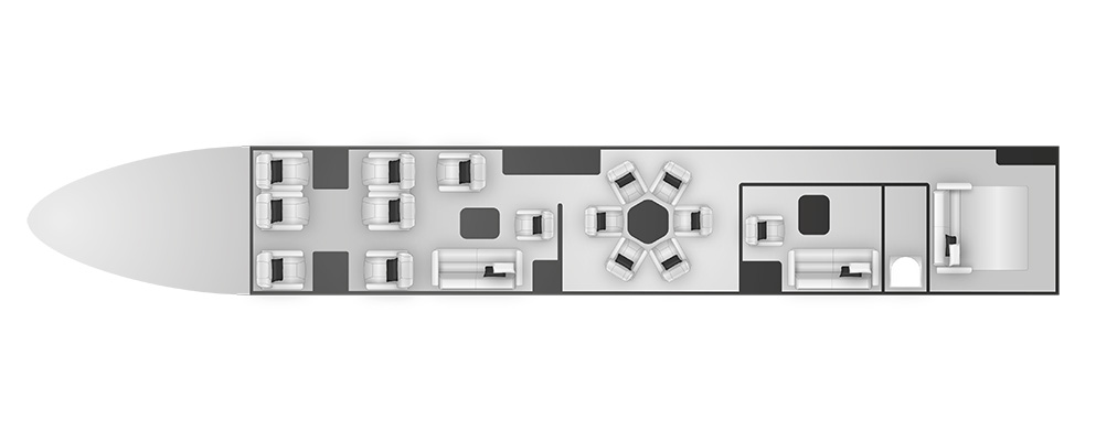 A319 Corporate Jet (ACJ) cabine