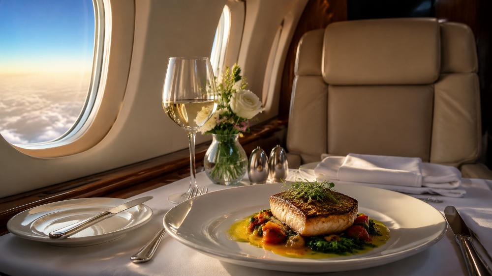 Repas et Catering en Jet Privé
