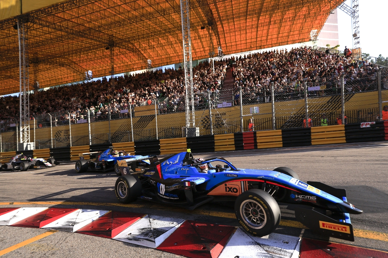 Monoplaces sur le circuit de Guia à Macao, photographie diffusée par les organisateurs du Grand Prix
