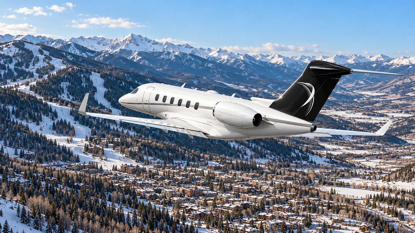 Illustration IBC Aviation : Citation Longitude devant Aspen