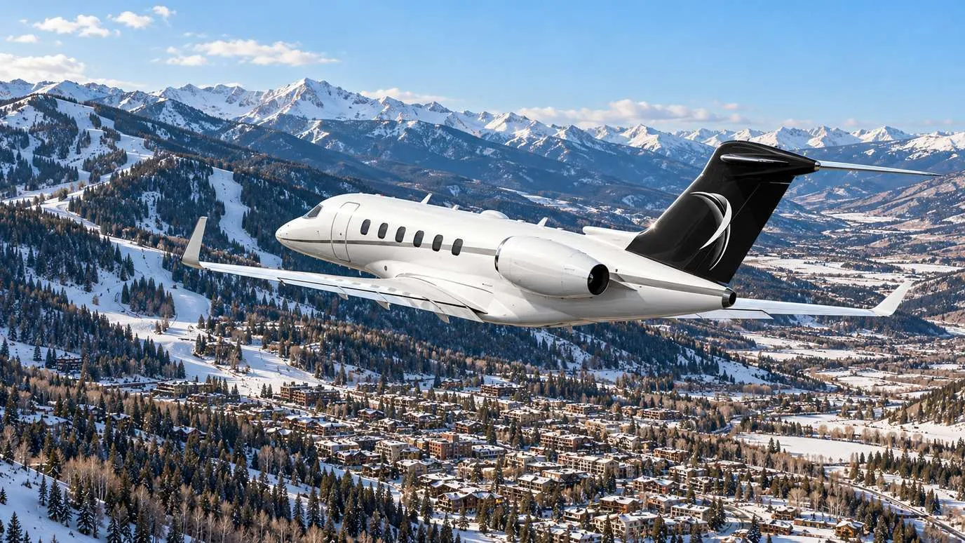 Illustration IBC Aviation : Citation Longitude devant Aspen