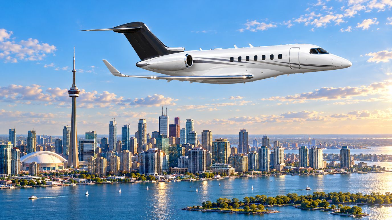 Illustration IBC Aviation : Citation Longitude, panorama de Toronto