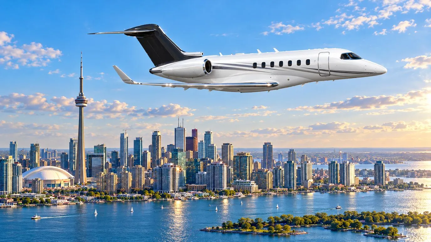 Illustration IBC Aviation : Citation Longitude, panorama de Toronto