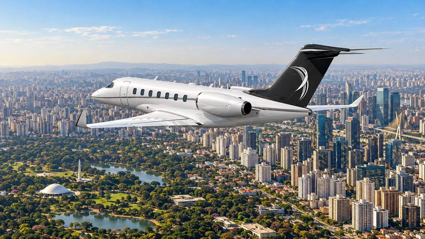 Illustration IBC Aviation : Citation Longitude devant São Paulo