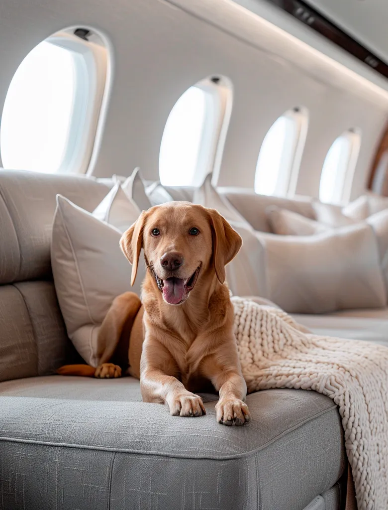 Voyage d'animaux en avion privé