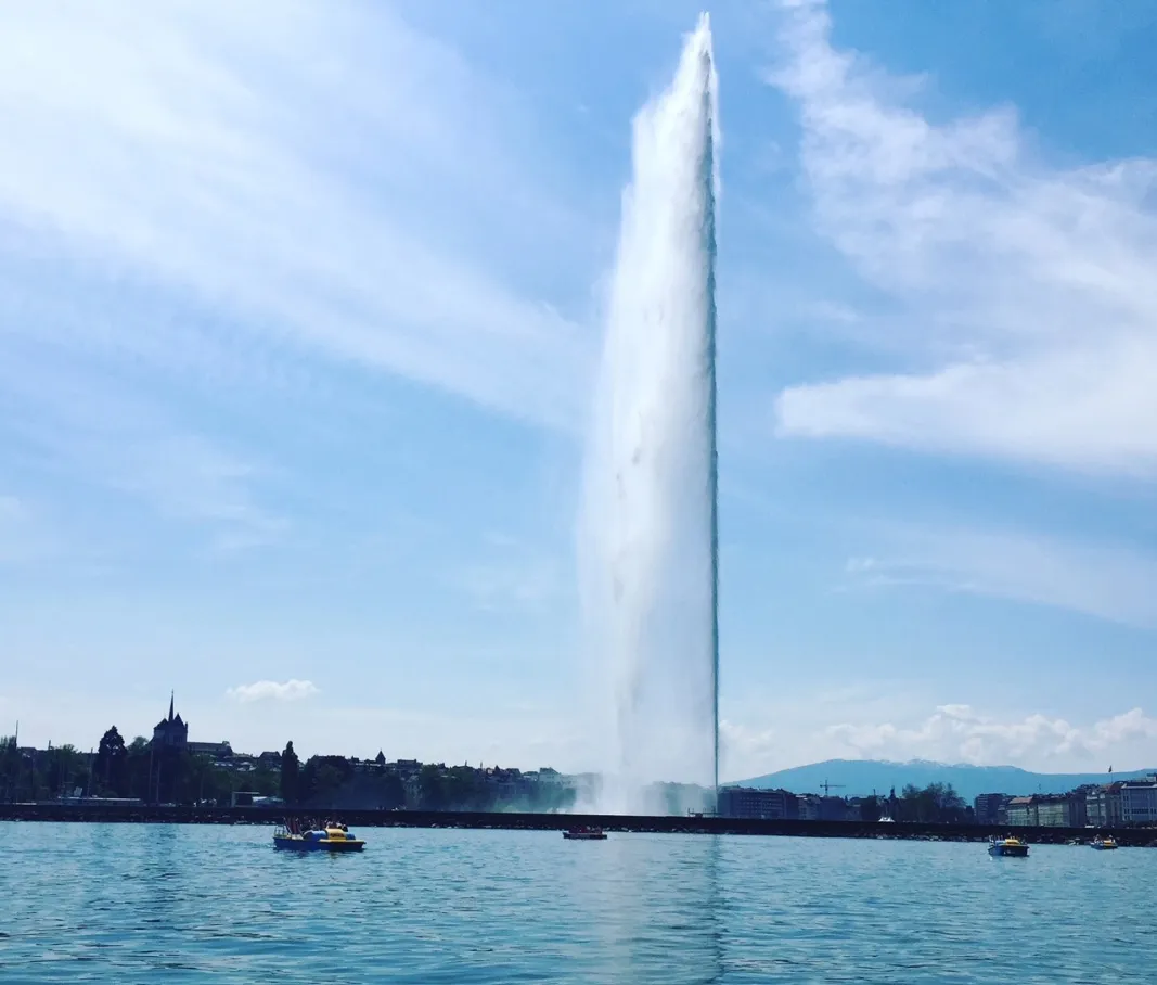 Genève en jet privé avec IBC Aviation — Jet d'eau et Lac Léman