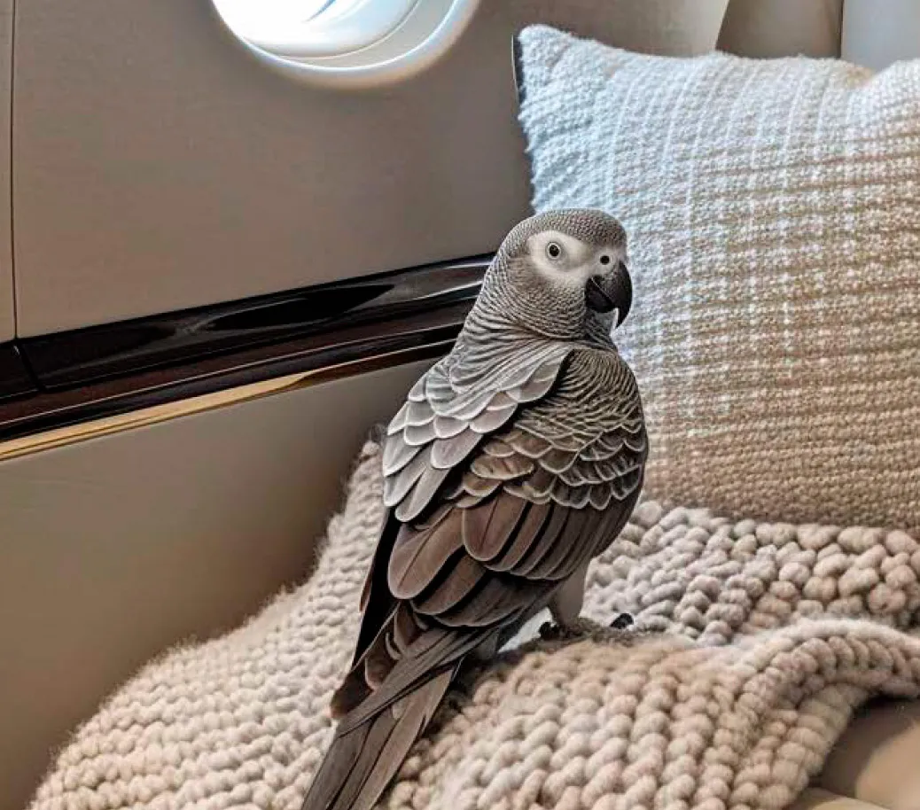 Voyage d'animaux en avion privé