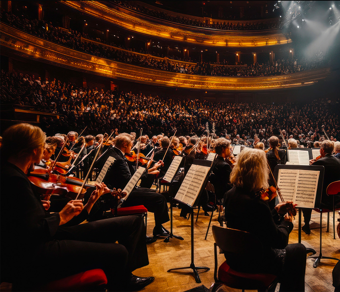 Orchestre dans une salle de concert.