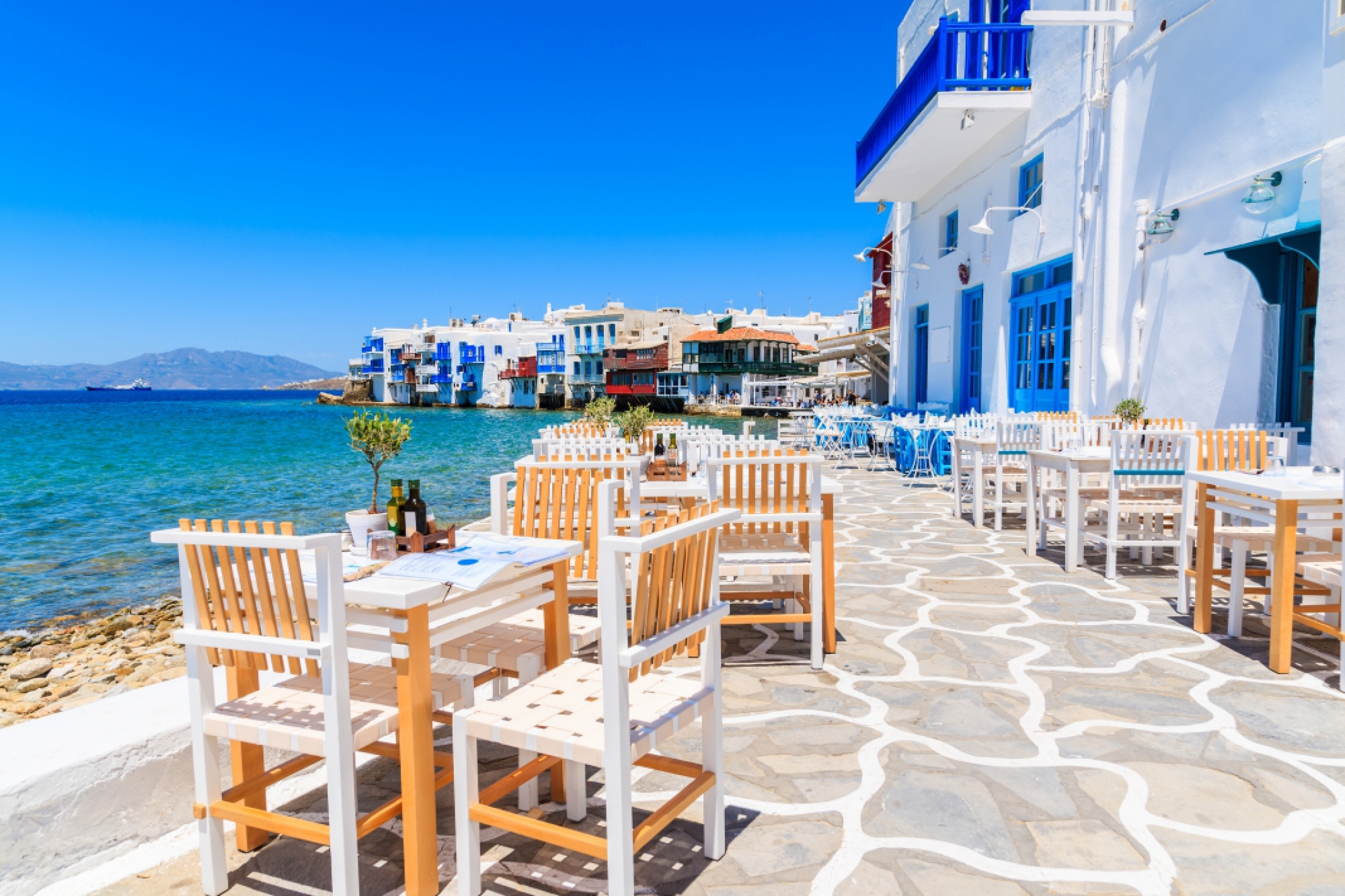 Mykonos, Greece in private jet