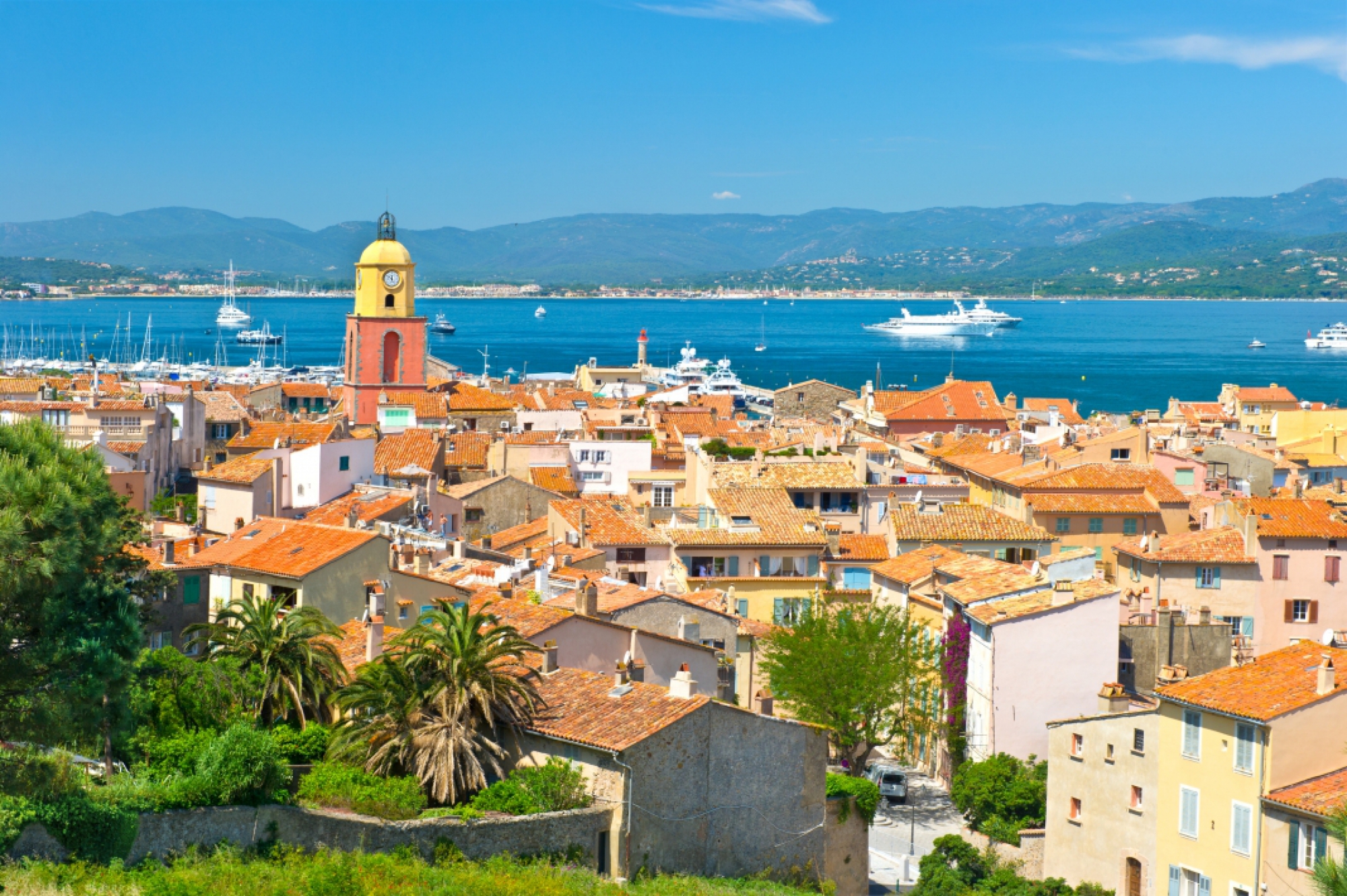 Saint-Tropez, France in private jet